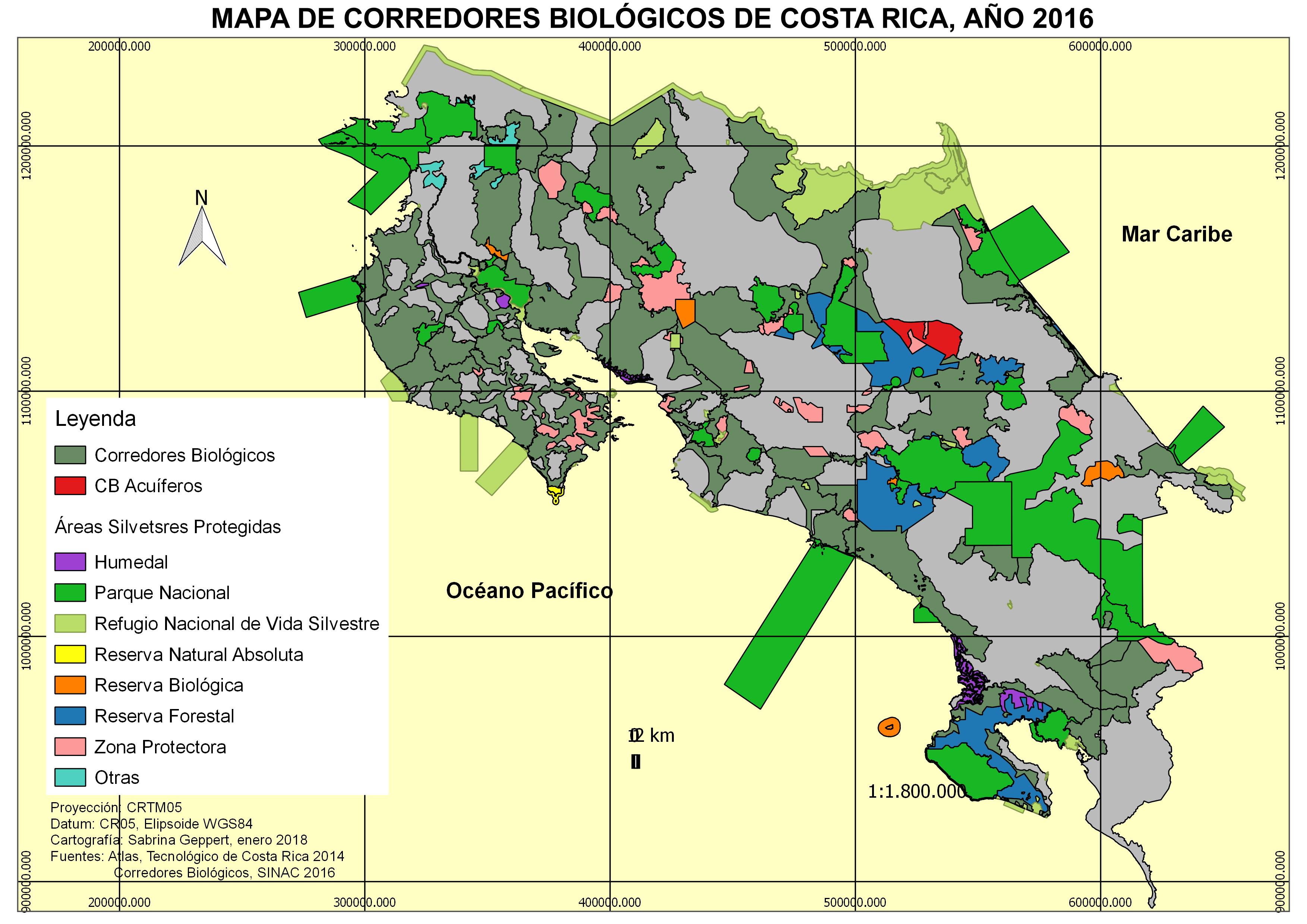 Mapa de Corredor Biológico Acuíferos