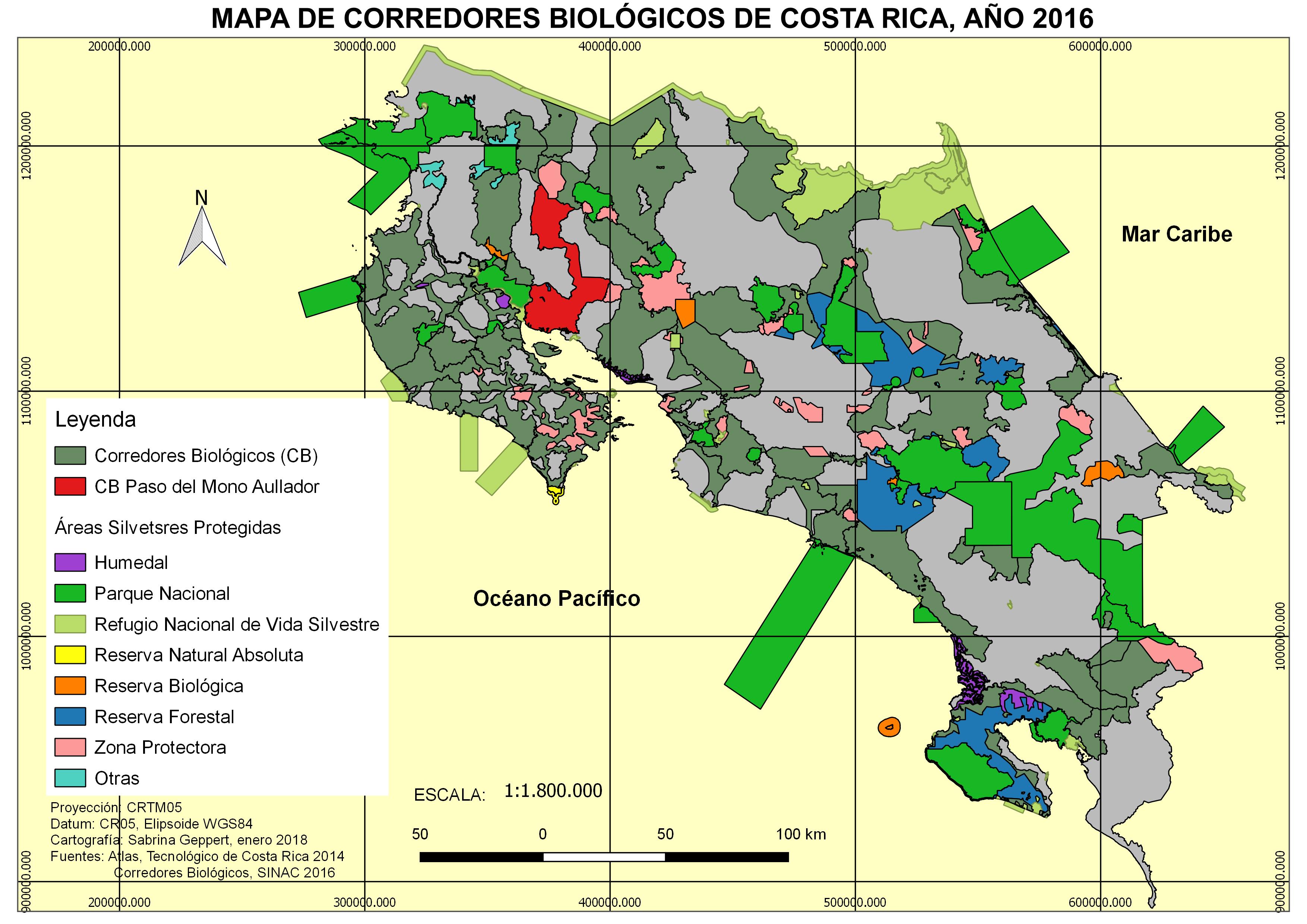 Mapa ubicación CB Paso del Mono Aullador 2016