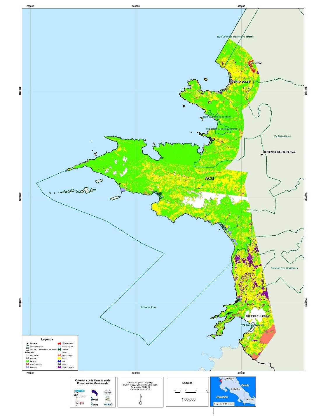 Cobertura de la tierra - Área de Conservación Guanacaste 