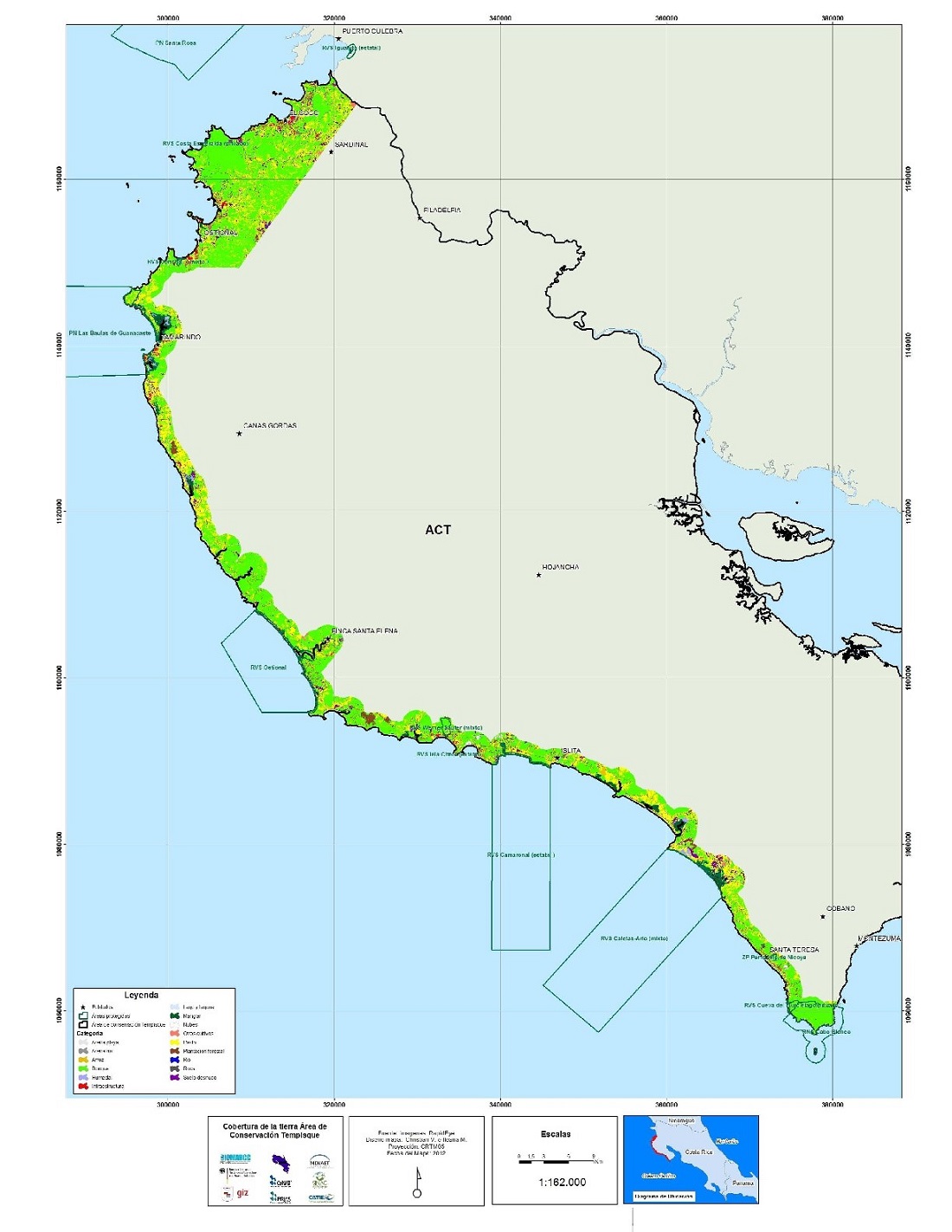 Cobertura de la tierra - Área de Conservación Tempisque