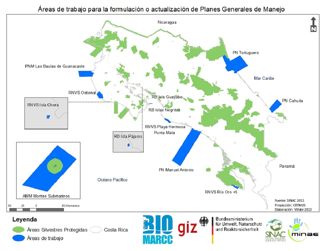 Áreas de trabajo - Planes Generales de Manejo - Programa BIOMARCC